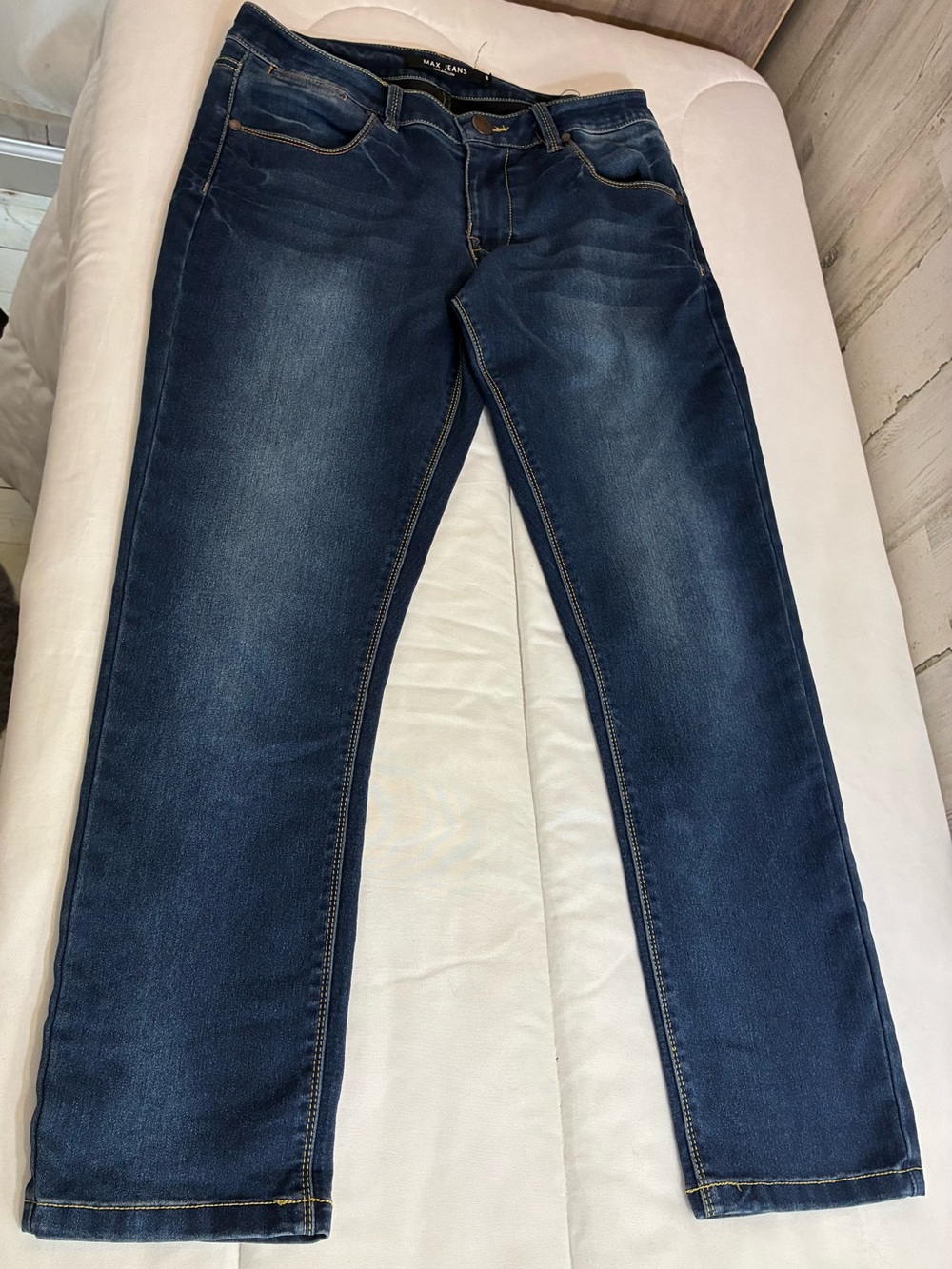 Max Jeans Women's Dark Blue Cropped Ankle Jeans women’s Sz 8 stretch